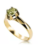 Vintage Ring Yellow Peridot 14K Yellow gold vrc122y